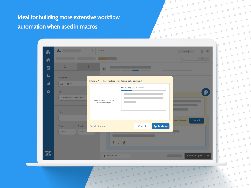 Internal Note App Integration with Zendesk Support